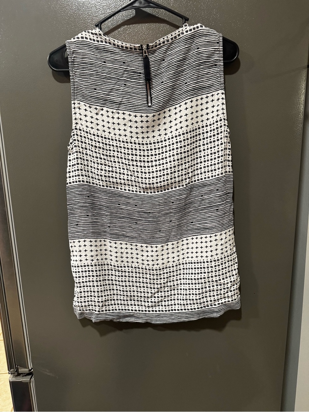 Madewell Black & White Patterned Muscle Tank Size M - Picture 3 of 6